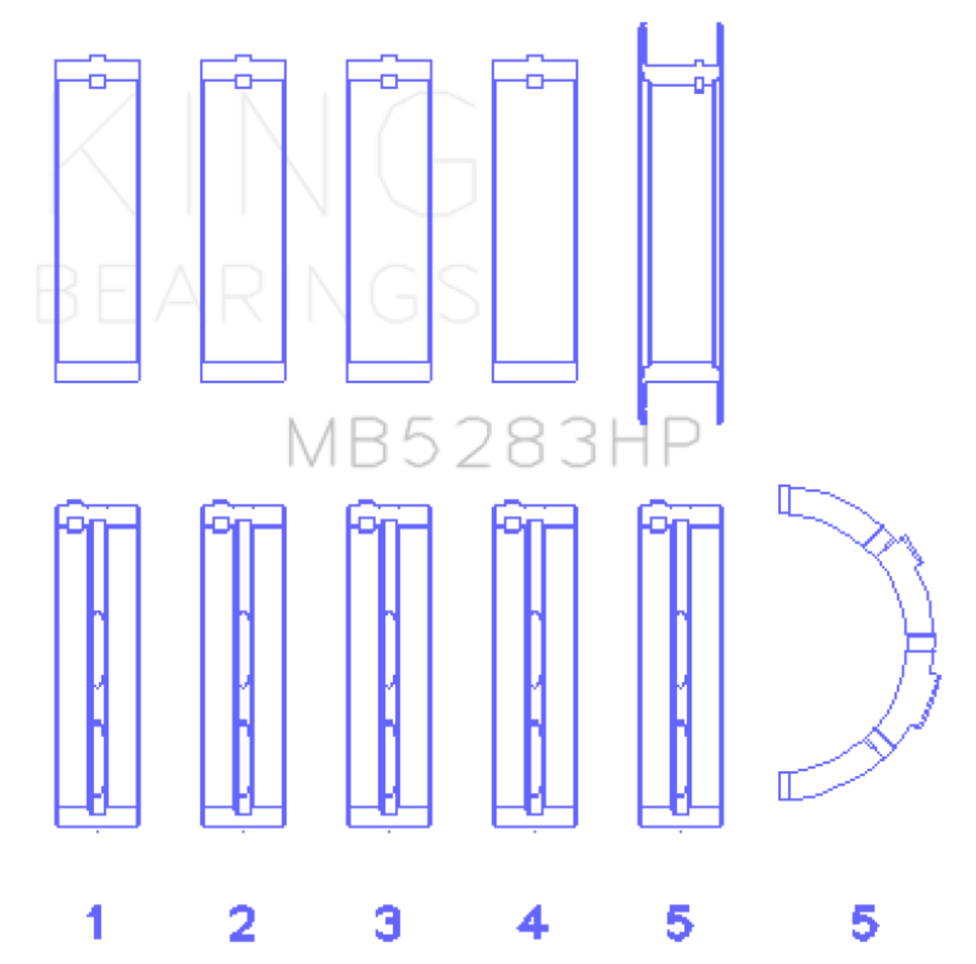 Picture of King Engine Bearings Performance Main Bearing Set - Size STD