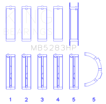 Picture of King Engine Bearings Performance Main Bearing Set - Size STD