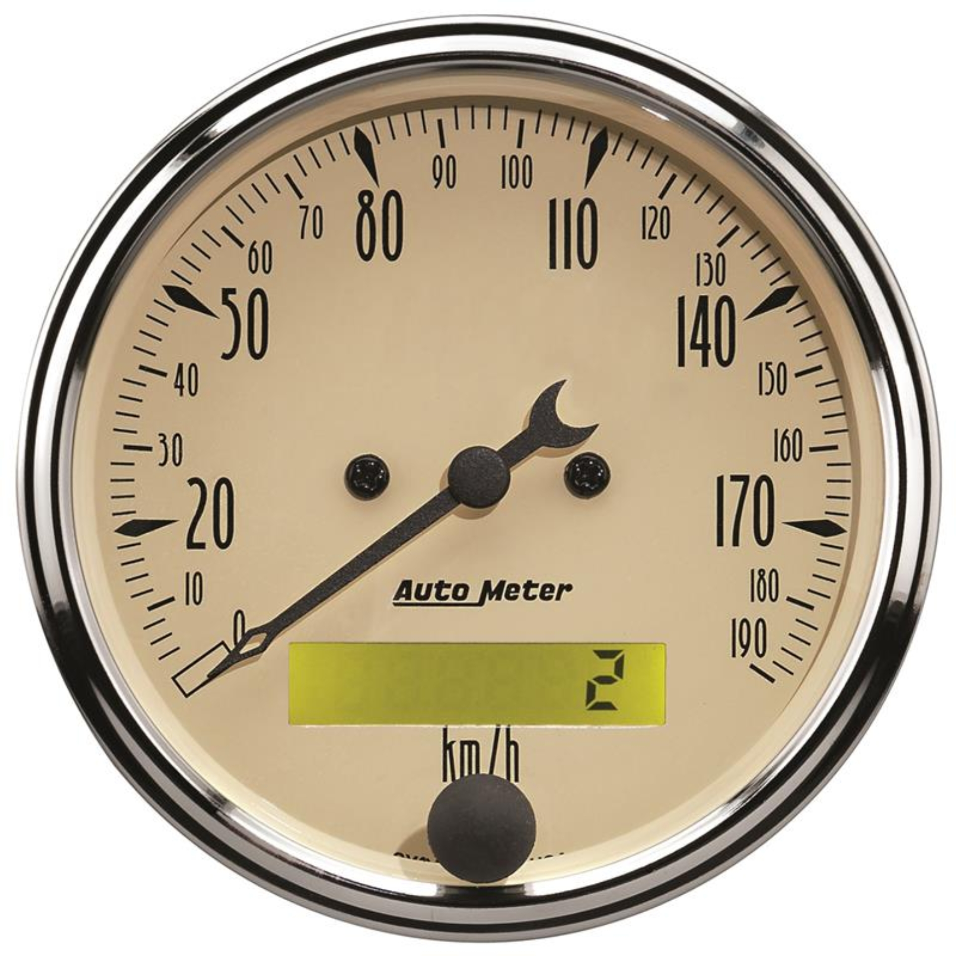 Picture of Autometer 3-1/8in 0-190km/h Antique Beige Elec. Programmable Speedometer
