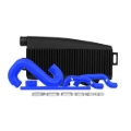 Picture of Mishimoto Subaru 02-07 WRX/04-07 STi Top-Mount Intercooler Kit - Powder Coated Black & Blue Hoses