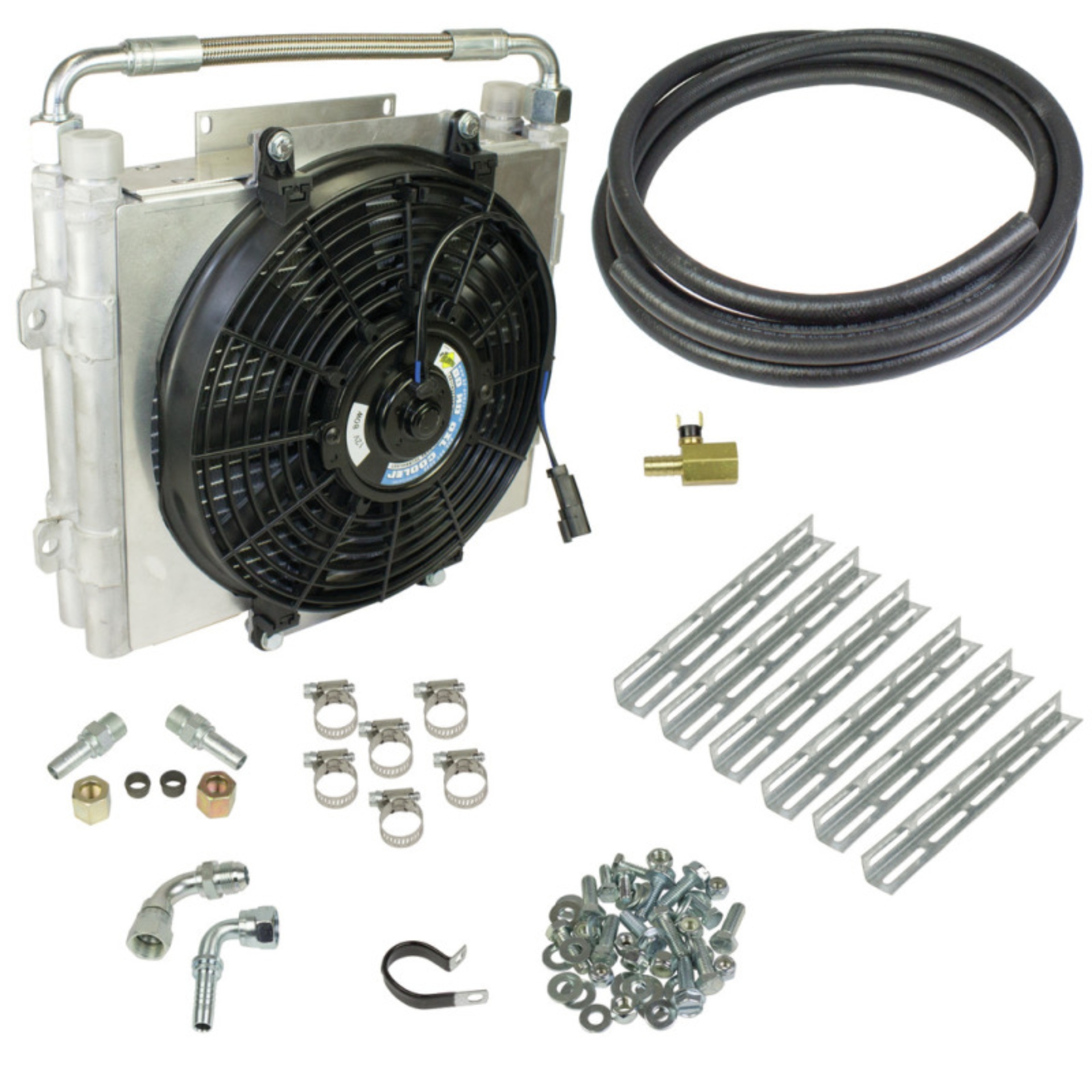 Picture of BD Diesel Xtrude Double Stacked Transmission Cooler Kit - Universal 1/2in Tubing