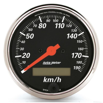 Picture of Autometer 3-1/8in Electric 0-190km/h Double Chrome Bezel Speedometer Gauge