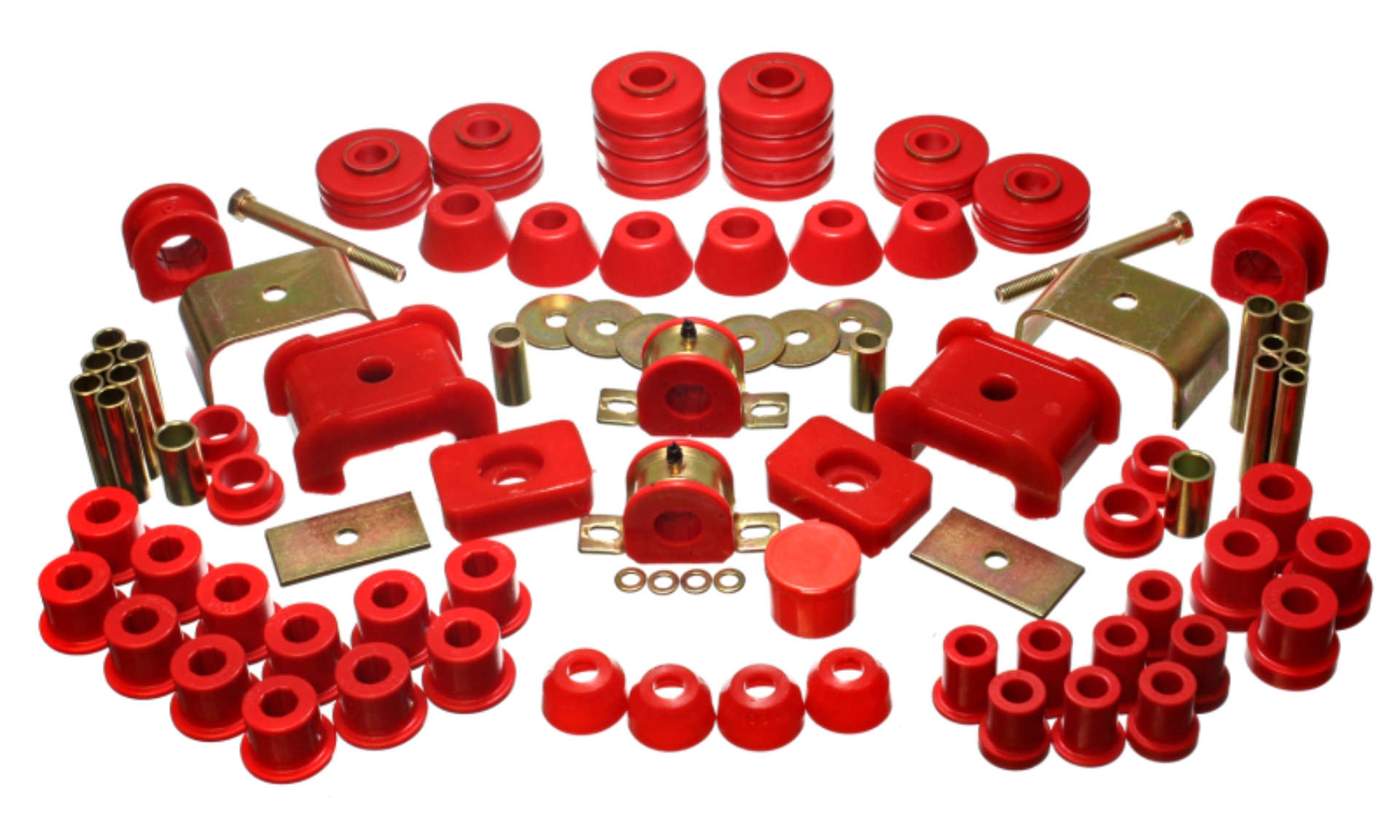 Picture of Energy Suspension 73-80 Chev/GMC 4WD w/Aftermarket Front Springs Red Hyper-Flex Master Bushing Set