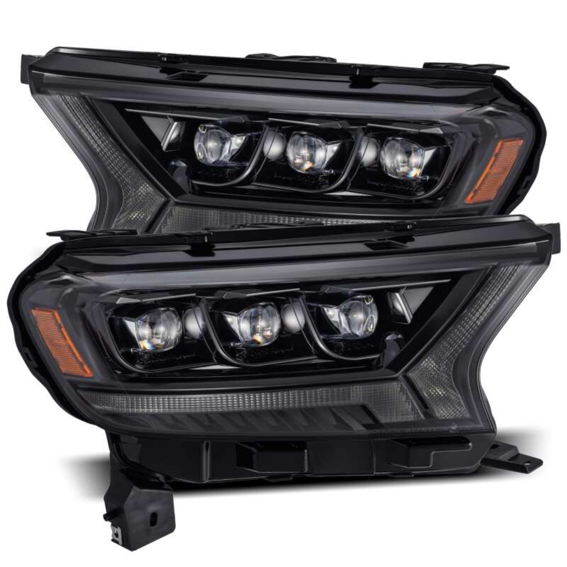 Picture of AlphaRex 19-21 Ford Ranger NOVA LED Proj Headlight Plnk Style Alpha Blk w/Activ Light/Seq Signal/DRL