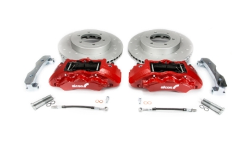 Picture of Alcon 2016+ Toyota Tacoma w/ 17in+ Wheels 352x30mm Rotors 6-Piston Calipers Front Brake Kit - Red