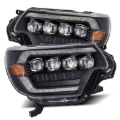 Picture of AlphaRex 12-15 Toyota Tacoma NOVA LED Proj Headlights Plank Style Black w/Activ Light/Seq Signal/DRL