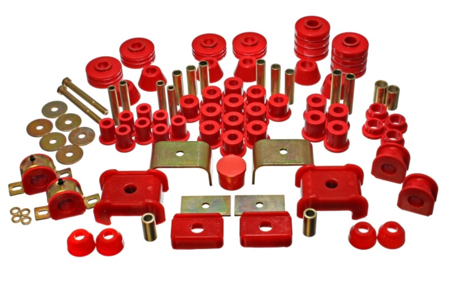 Picture of Energy Suspension 73-80 Chevy/GMC 4WD (w/ Stock Front Springs) Red Hyper-flex Master Bushing Set