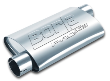 Picture of Borla Universal Pro-XS Oval 2in Inlet/Outlet Offset/Offset Notched Muffler