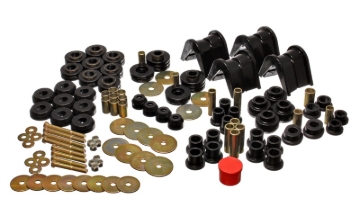 Picture of Energy Suspension 66-77 Ford Bronco 4WD (w/ 2 Deg C-Bushings) Black Hyper-Flex Master Bushing Set