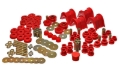 Picture of Energy Suspension 66-77 Ford Bronco 4WD (w/ 2 Deg C-Bushings) Red Hyper-Flex Master Bushing Set