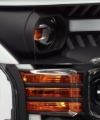 Picture of AlphaRex 15-17 Ford F-150 LUXX LED Projector Headlights Plank Style Black w/Activ Light/DRL