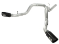 Picture of aFe MachForce XP Exhaust 4inch DP-Back All SS 2011-14 GM Diesel Trucks V8-6.6L LML Black Tips