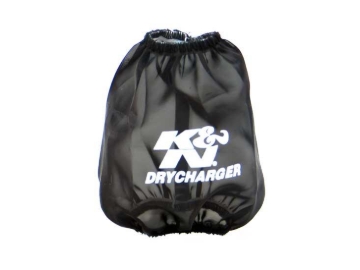 Picture of K&N Drycharger Round Tapered Air Filter Wrap - Black 5.125in Base ID x 3.5in Top ID x 6in H