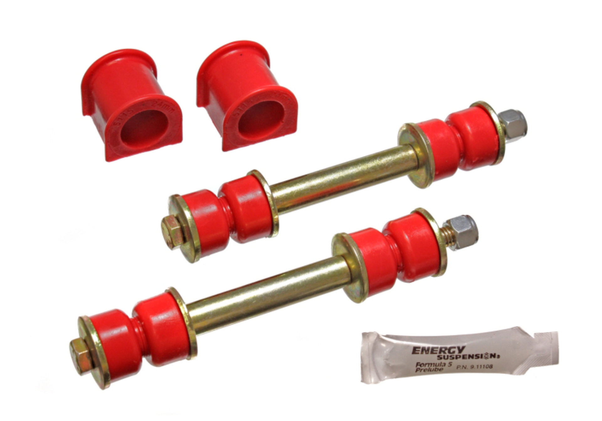 Picture of Energy Suspension 89 Toyota 4Runner 2/4WD Red 24mm Complete Front Sway Bar Bushing Set