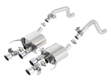 Picture of Borla 14-15 Chevy Corvette C7 6.2L RWD w/AFM &NPP ATAK-Type Dual Rd Rolled Center Rear Exit Exhaust