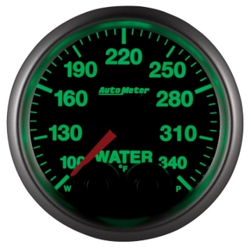 Picture of Autometer Elite 52mm 100-340 Deg F Water Temperature Peak and Warn Gauge w/ Electronic Control