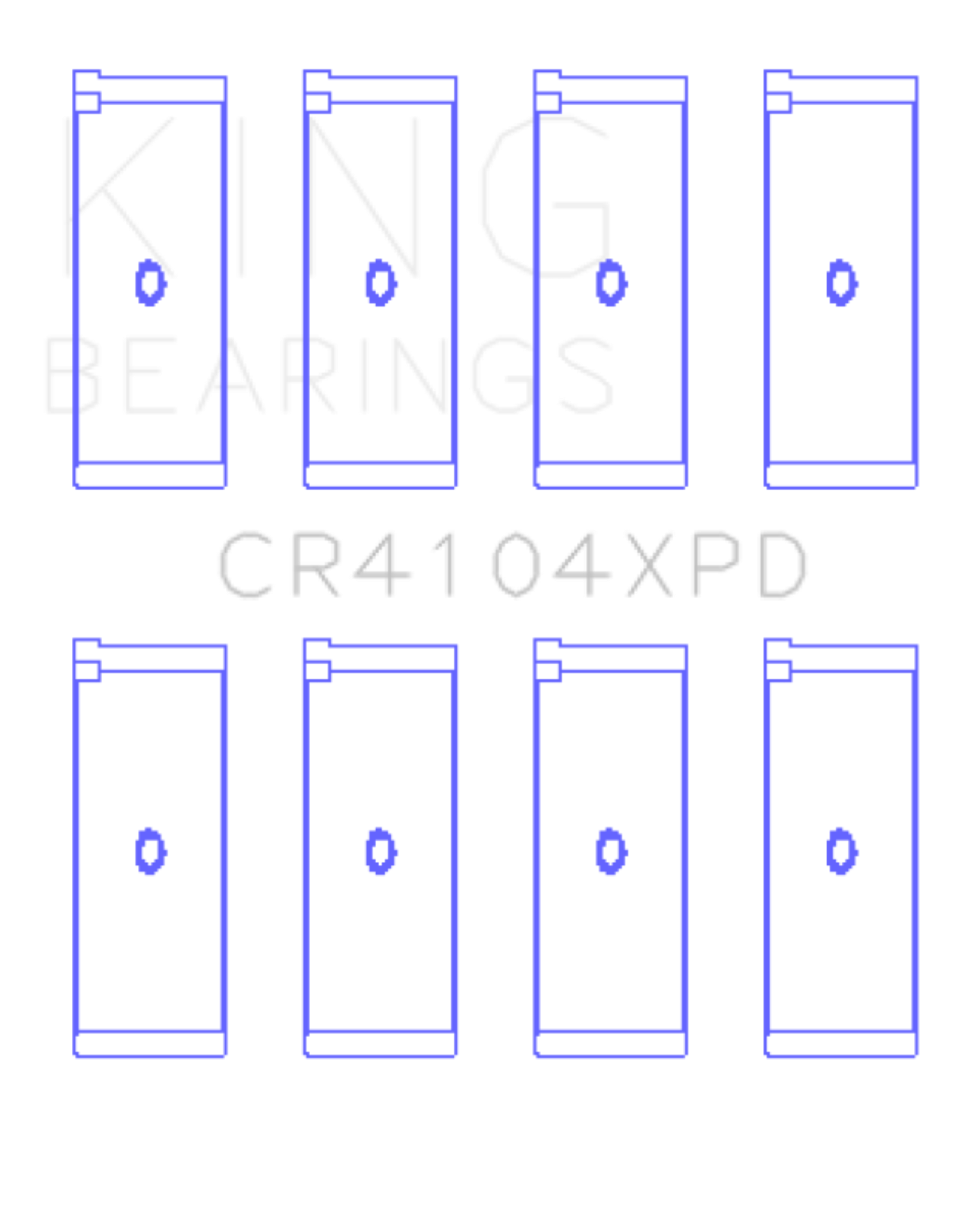 Picture of King Engine Bearings Audi ABB/ ABM/ ADP/ PP/ RN (Size 0.25) Connecting Rod Bearing Set