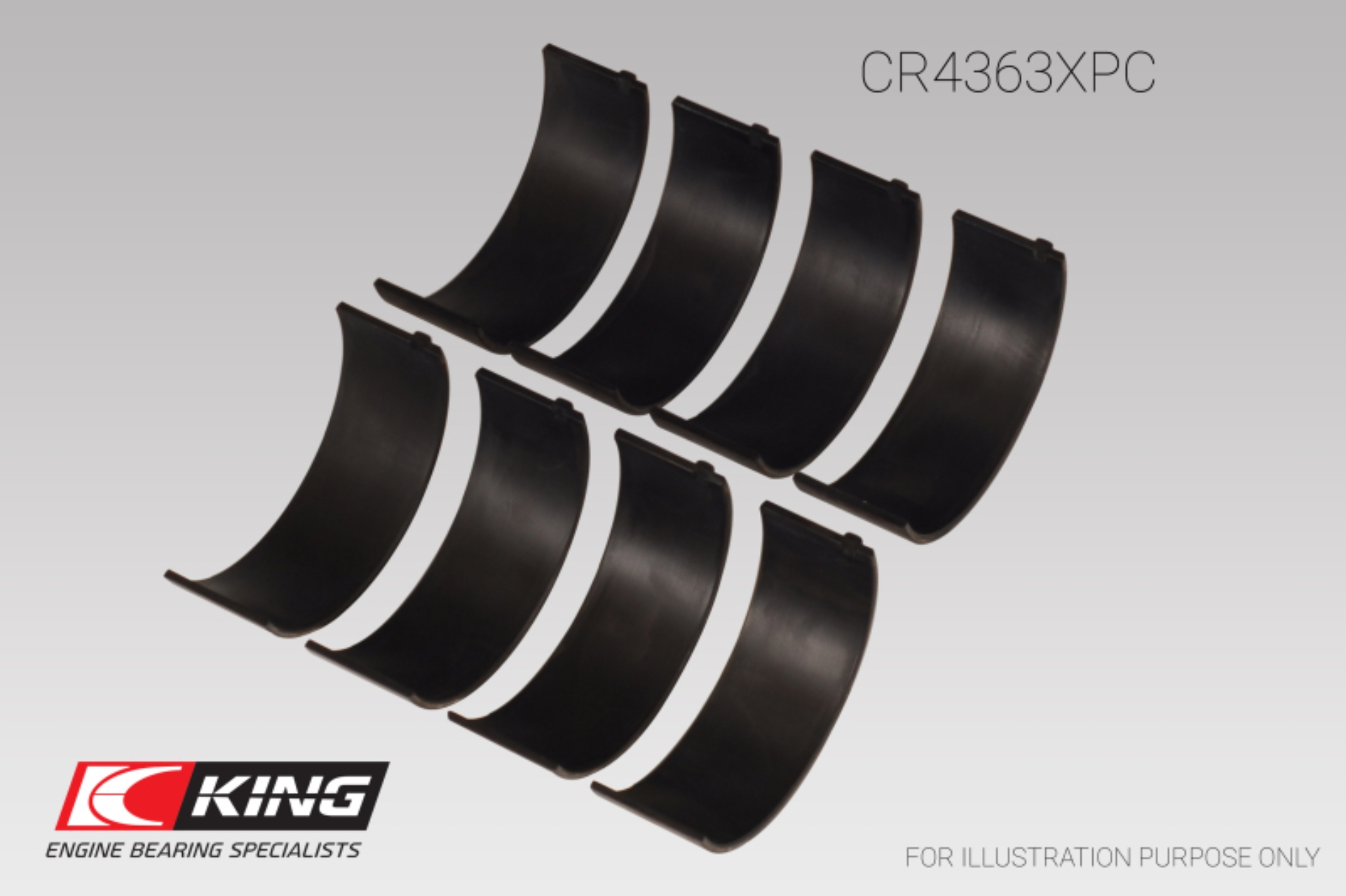 Picture of King Engine Bearings GM 134 DOHC Ecotec 2.2L (Size 1.0) Connecting Rod Bearing Set