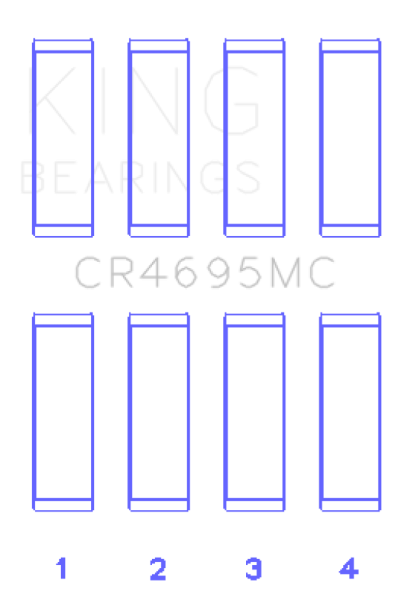 Picture of King Engine Bearings Ford Ecoboost 2.0L / 2.3L (Size 0.05) Connecting Rod Bearing Set