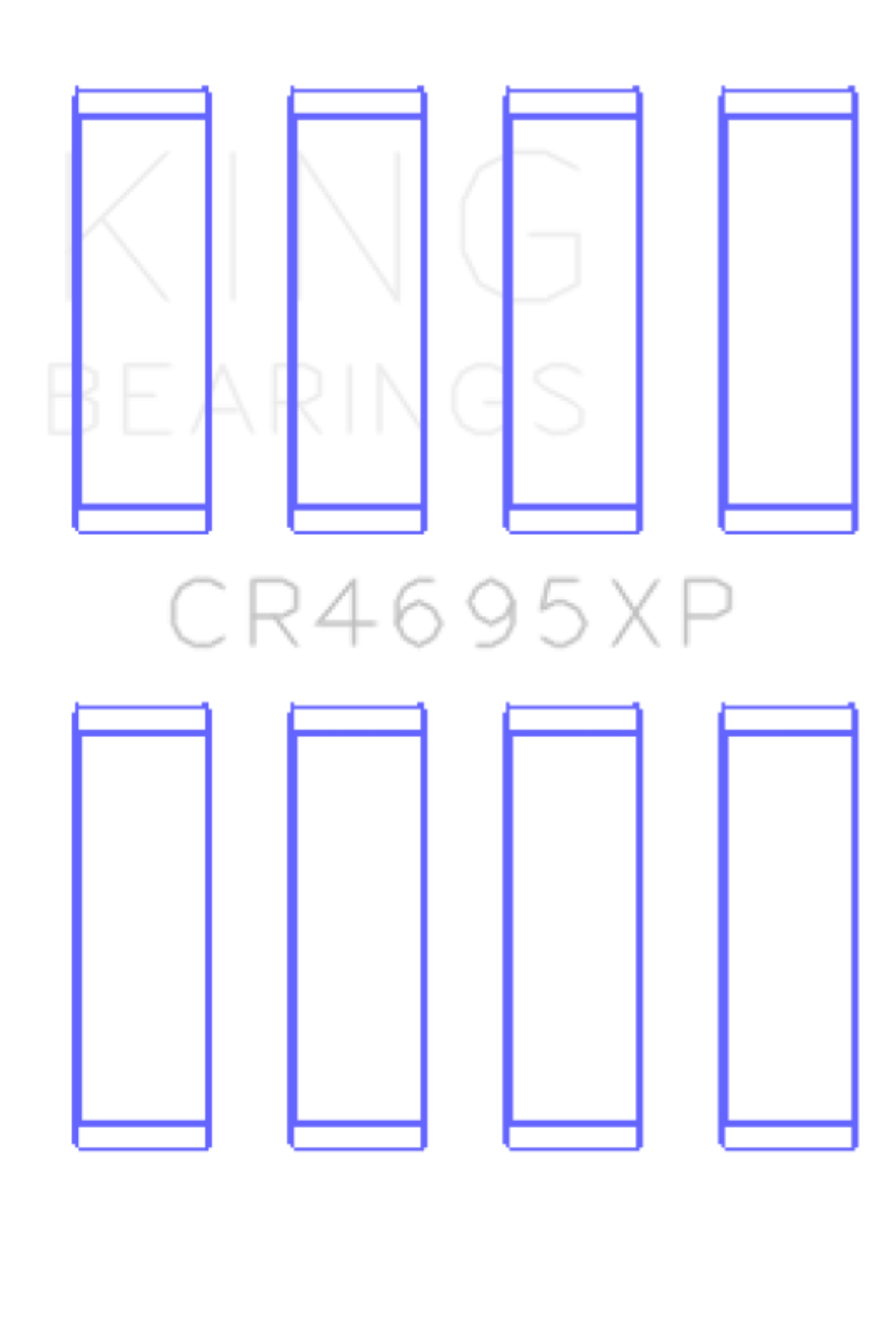 Picture of King Ford Ecoboost 2.0L / 2.3L (Size 0.05) pMaxBlack Coated Connecting Rod Bearing Set