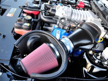 Picture of Airaid 10-14 Ford Mustang Shelby 5.4L Supercharged Direct Replacement Filter - Oiled / Red Media