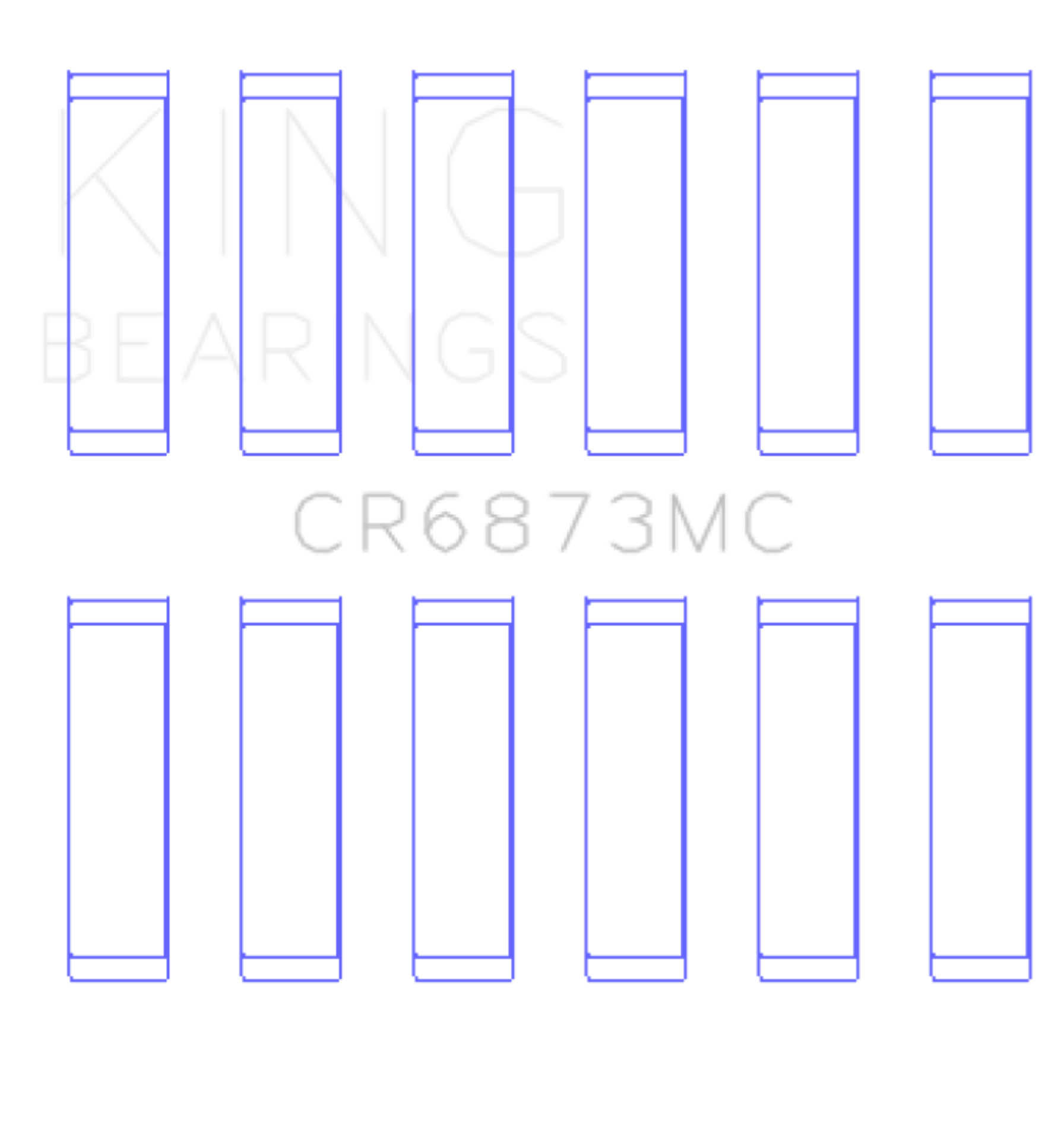 Picture of King Engine Bearings Toyota 2Gr-FE/ 3GR-FE Polymer Coated (Size 0.25) Connecting Rod Bearing Set