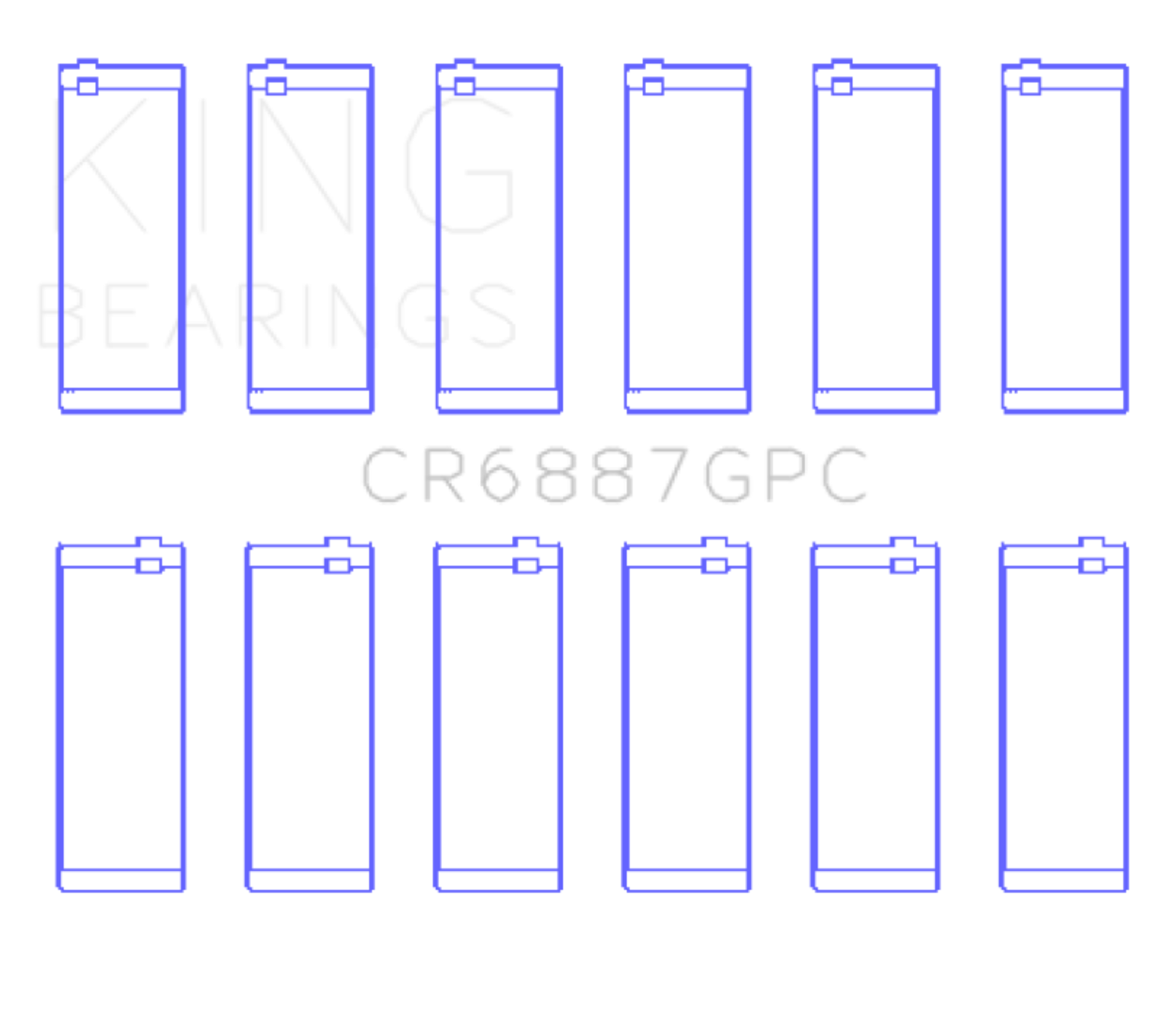 Picture of King Engine Bearings Toyota Supra B58 (Size 0.25) Connecting Rod Bearing Set