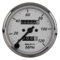 Picture of Autometer 3-1/8in Silver Bezel/White Face 120mph Mechanical In-Dash Tacho/Speedometer w/ Trip Gauge