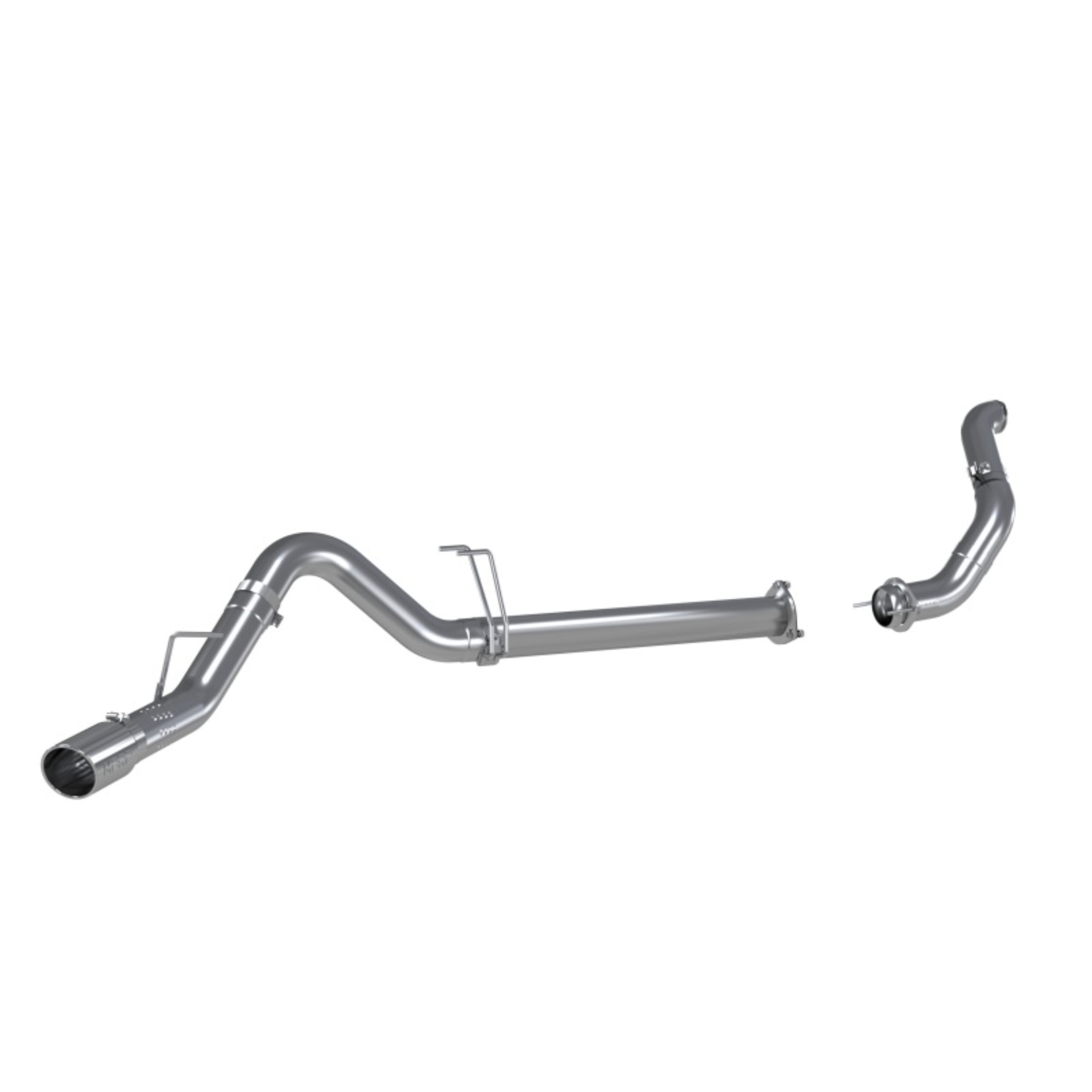 Picture of MBRP 11-14 Ford 6.7L F-250/350/450 4in Filter Back Single Side Exit Alum and Down Pipe Exhaust