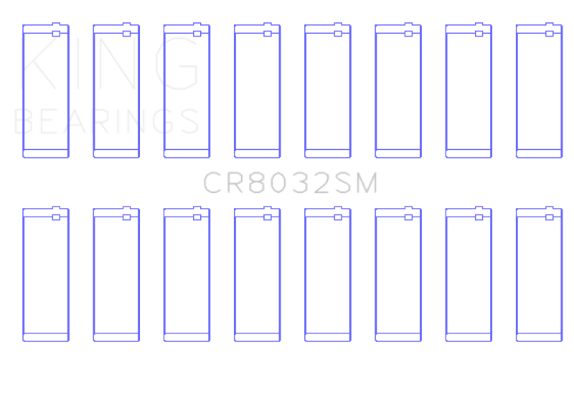 Picture of King Engine Bearings Chrysler 345/ 370 16V (Size 0.05) Connecting Rod Bearing Set