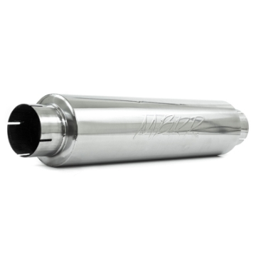 Picture of MBRP Universal Quiet Tone Muffler 4in Inlet/Outlet 24in Body 6in Dia 30in Overall T304