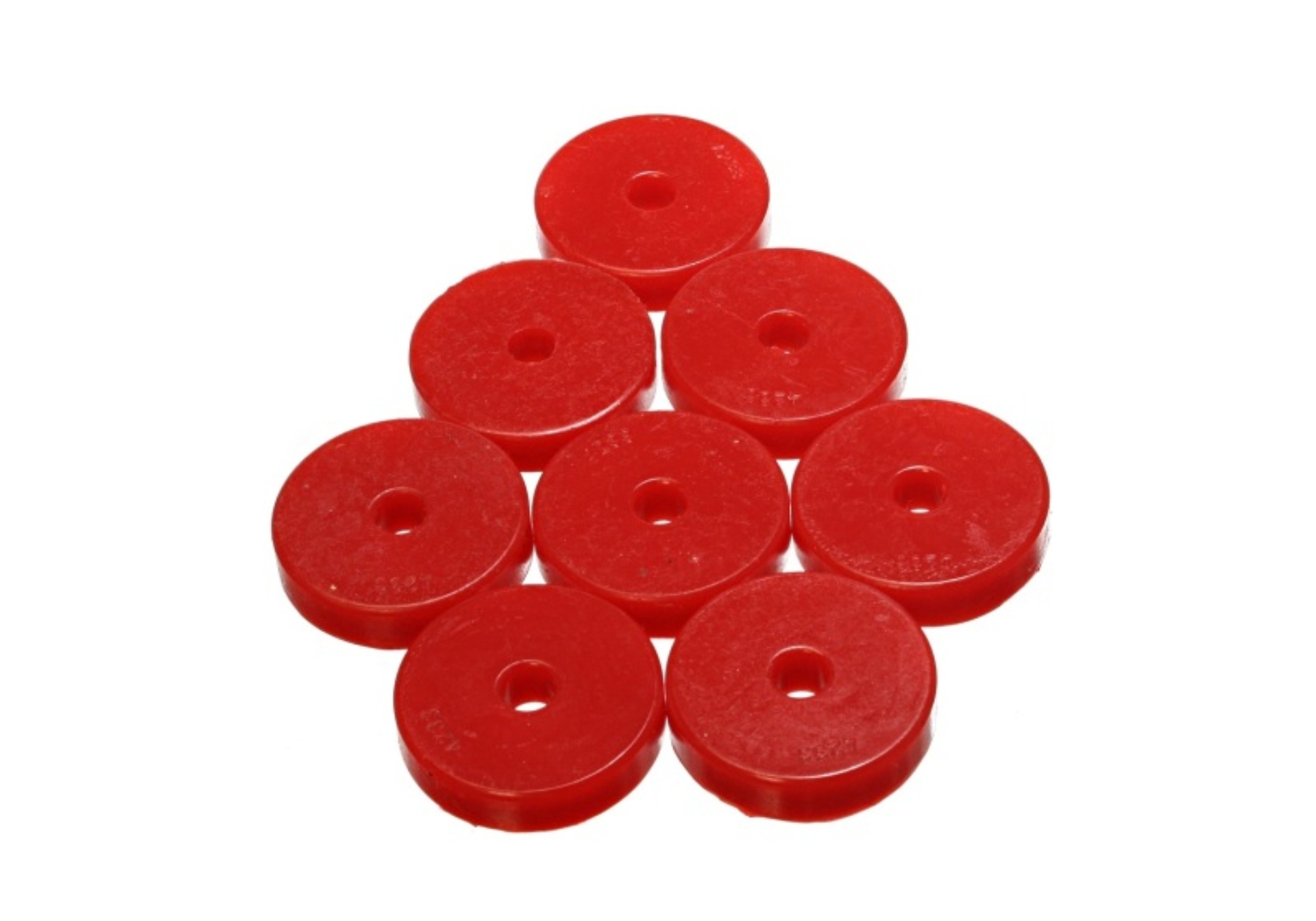 Picture of Energy Suspension Polyurethane Pad Set - 2-9/32in OD x 7/16in Hole ID x 1/2in Height - Round Red