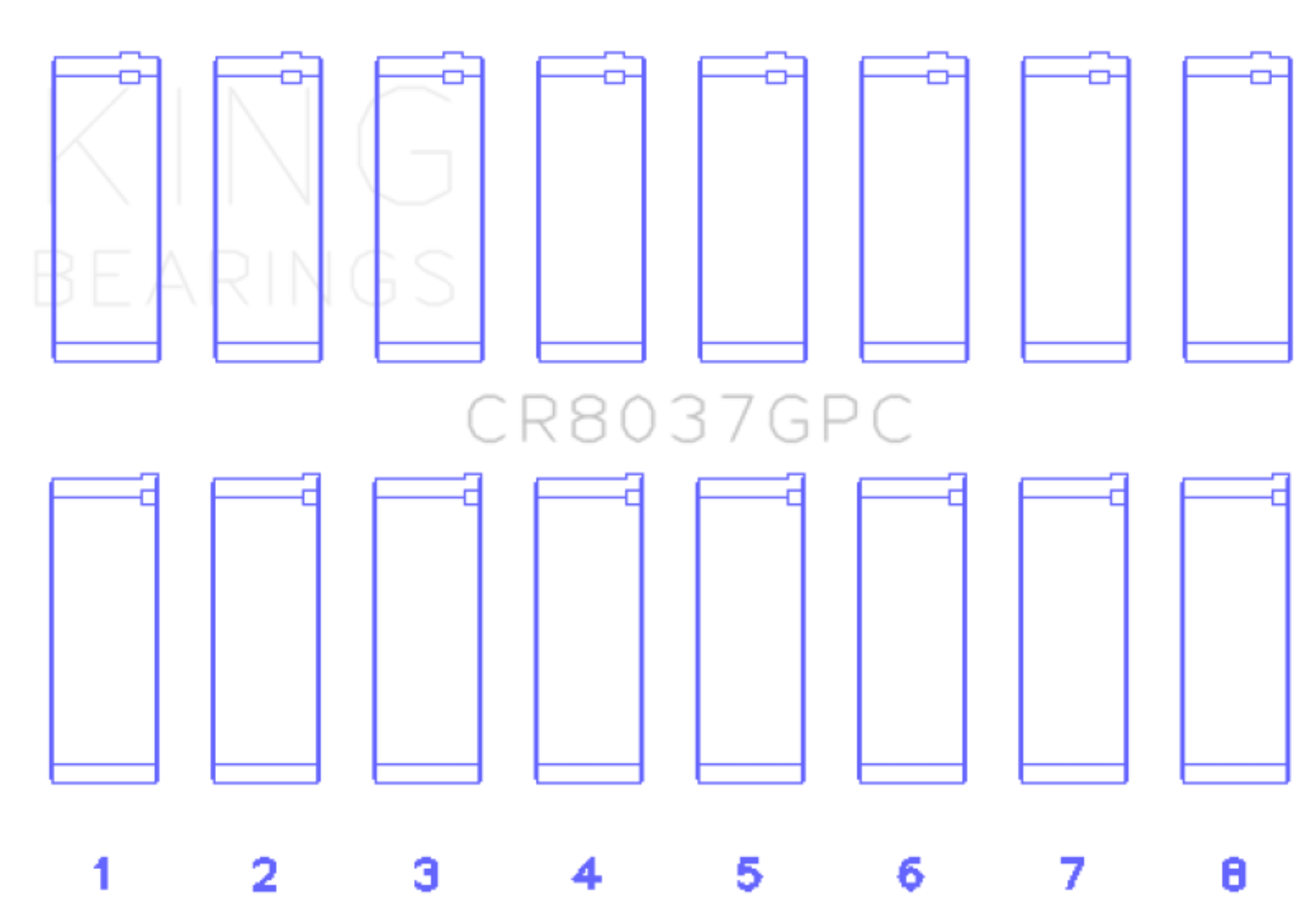 Picture of King Engine Bearings KING Connecting Rod Bearings - CR8037GPC.026