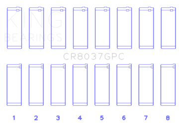 Picture of King General Motors Duramax LLY/LML/LMM/LGH/L5P/LBZ/LB7 (Size 0.26) Connecting Rod Bearing Set