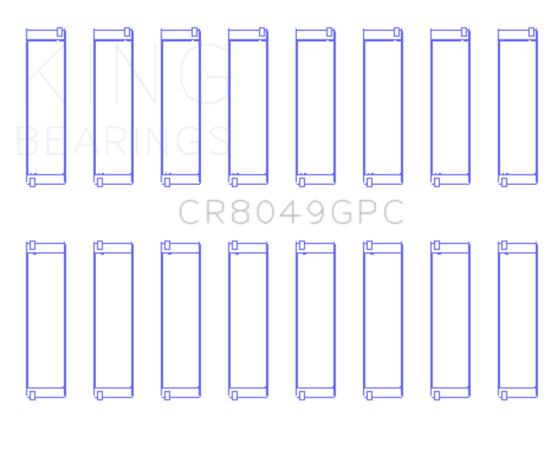 Picture of King Engine Bearings KING Connecting Rod Bearings - CR8049GPC