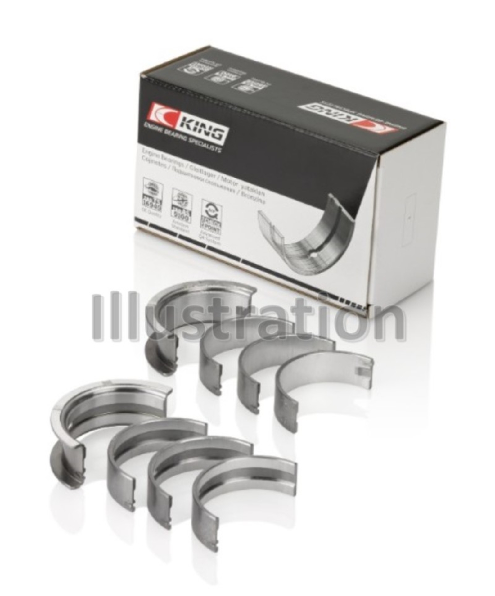 Picture of King Engine Bearings Toyota 5Vzfe (Size 1.0) Main Bearing Set