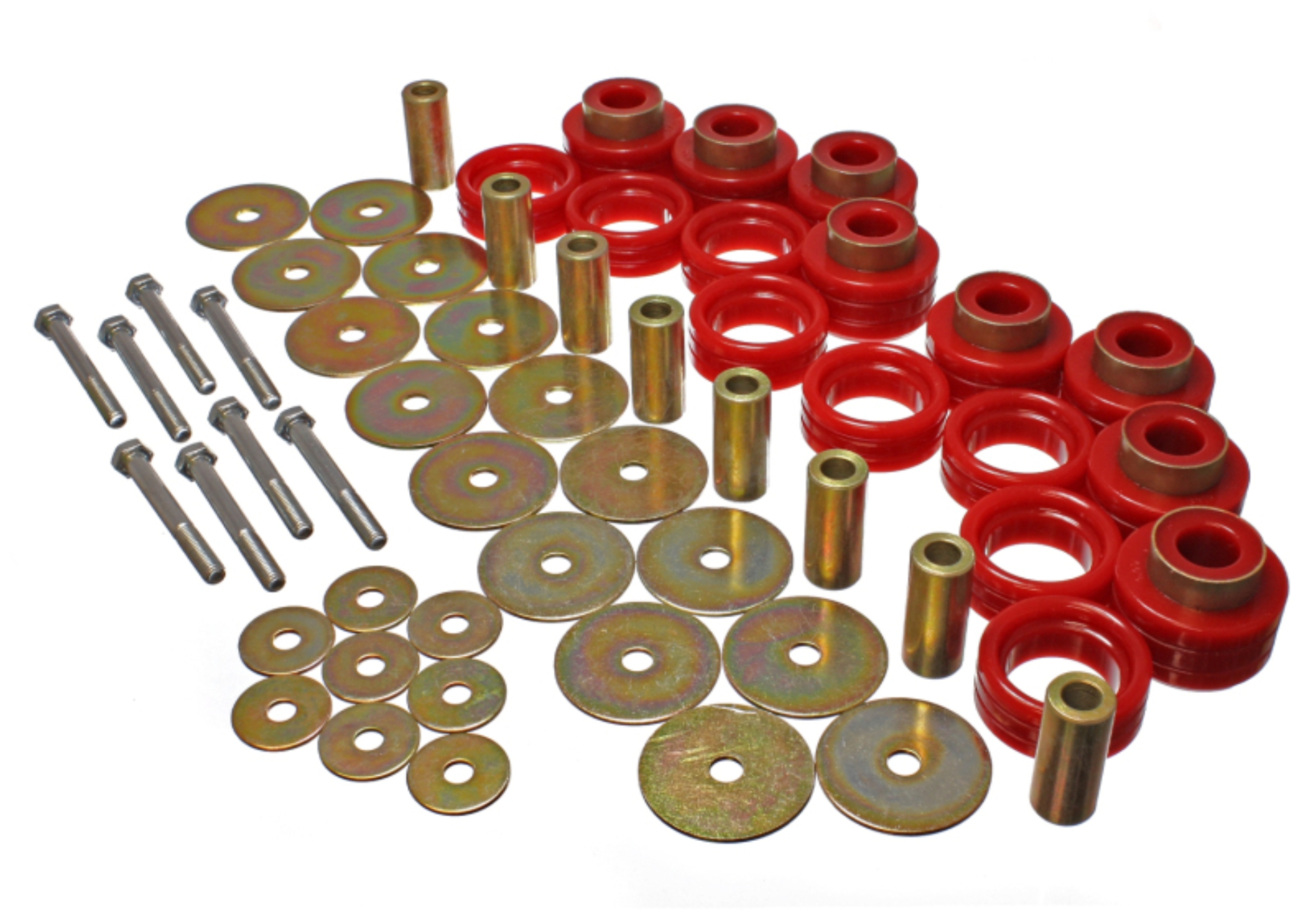 Picture of Energy Suspension Body Mount Set Inc. Hardware - Red