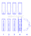 Picture of King Engine Bearings Ford Ecoboost 2.7L V6 (Size 0.25) Main Bearing Set