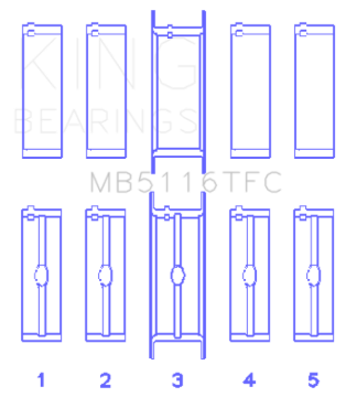 Picture of King Engine Bearings Chrysler 426Ci/ 440Ci V8 OHV (Top Fuel) Main Bearing Set