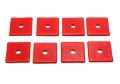 Picture of Energy Suspension Pad - Med - 2in SQ x 7/16in ID x 1/4in H - Red