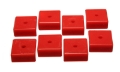 Picture of Energy Suspension Pad - Soft - 2-1/16in SQ x 3/8in ID x 15/16in H - Red