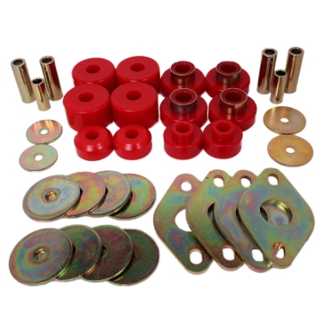 Picture of Energy Suspension Body Mount Set-Reg Access & Dbl Cab - Red