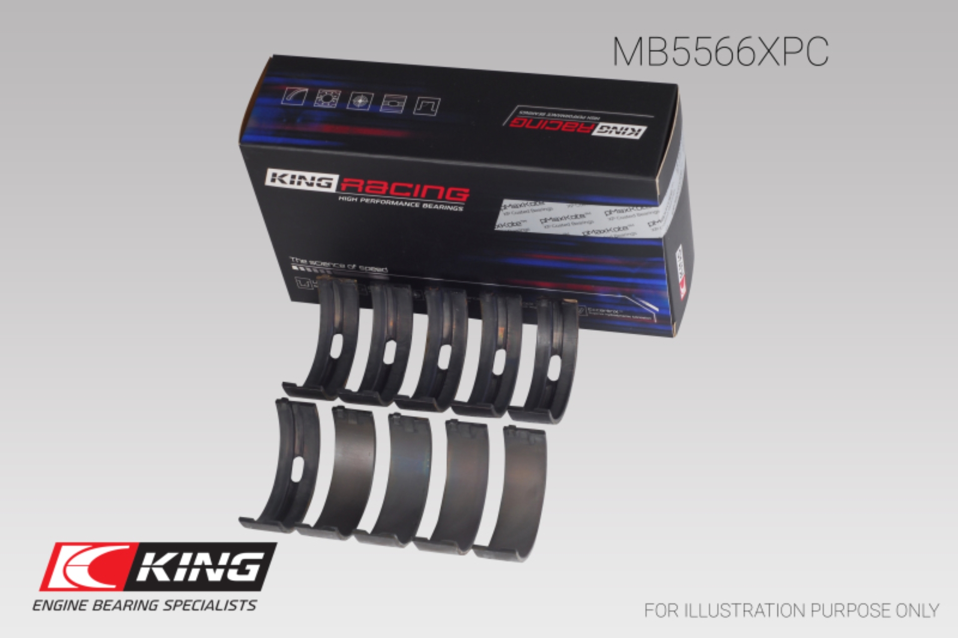 Picture of King Engine Bearings Audi/VW ABL/ ADY/ AHH/ AKS (Size STDX) Main Bearing Set