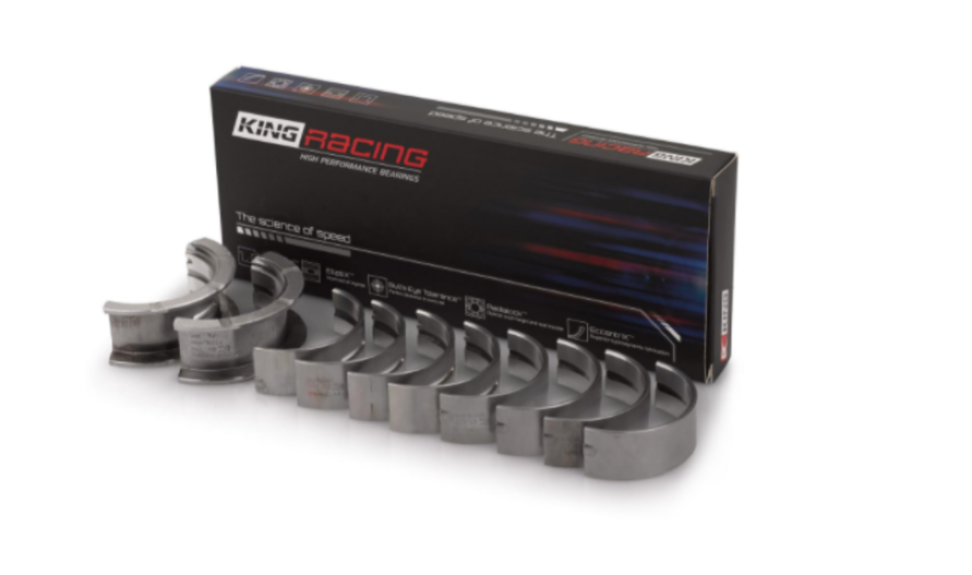 Picture of King Engine Bearings General Motors 262/ 267/ 302/ 307/ 327/ 350 (Size STDX) Main Bearing Set
