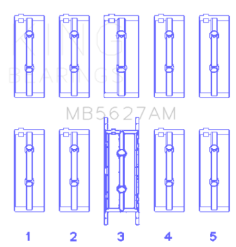 Picture of King Engine Bearings Fiat 178E2.000/ 192B2.000/ 955A2.000 Main Bearing Set