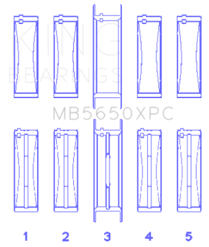 Picture of King Engine Bearings Ford 370/ 429/ 460 16V OHV pMaxKote Coated Main Bearing Set