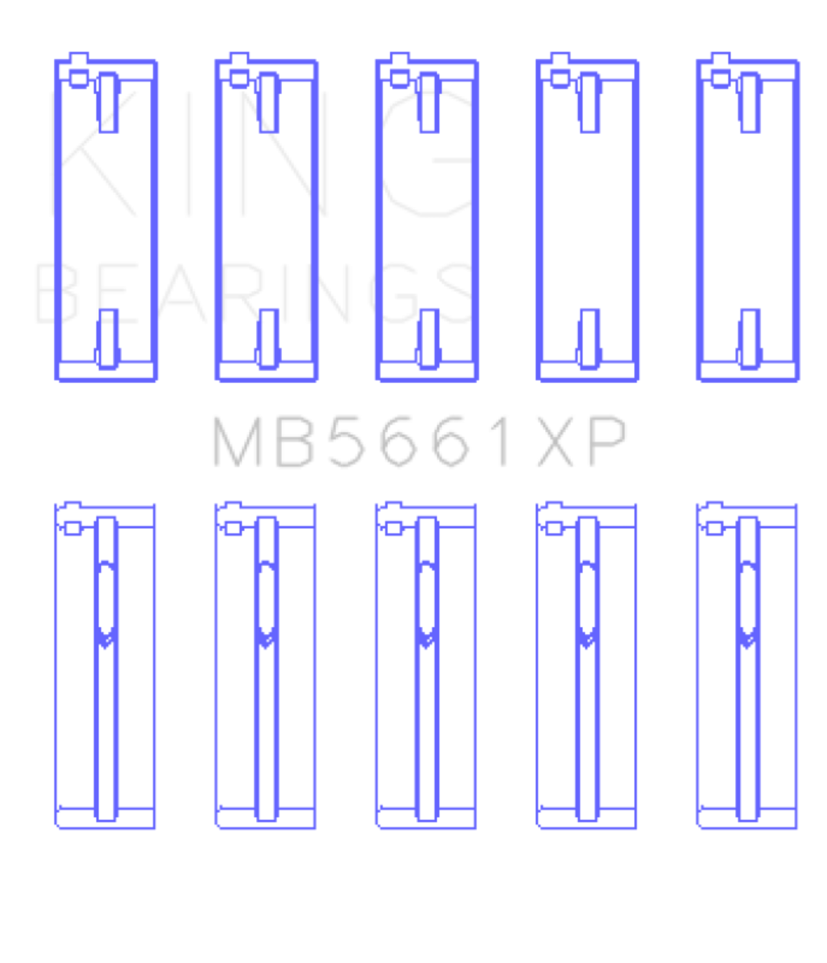 Picture of King Engine Bearings Audi/VW ADZ/ AWT/ APK/ BHP/ BPY/ AKS (Size 0.26) Main Bearing Set