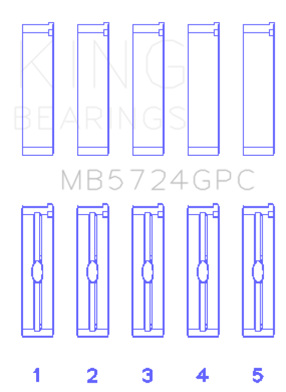 Picture of King Engine Bearings KING Main Bearings - MB5724GPC