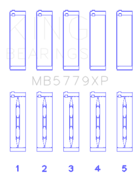 Picture of King Engine Bearings Audi CDAA/ CDHA/ CHHA/ CHHB/ CJXA/ CJXB Main Bearing Set