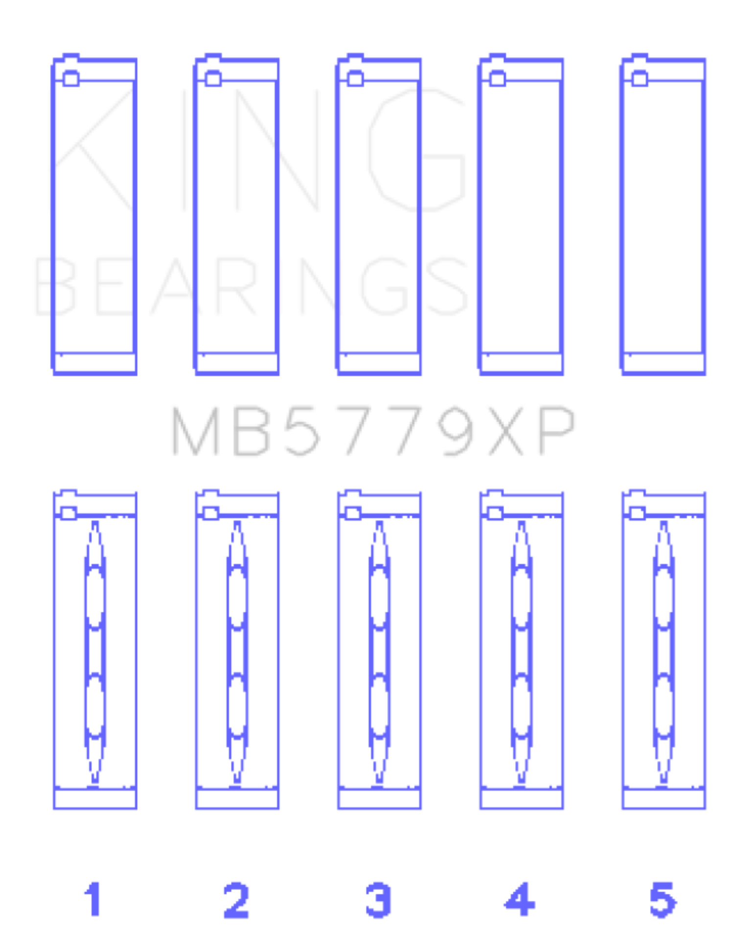 Picture of King Engine Bearings Audi CDAA/ CDHA/ CHHA/ CHHB/ CJXA/ CJXB (Size 0.26) Main Bearing Set
